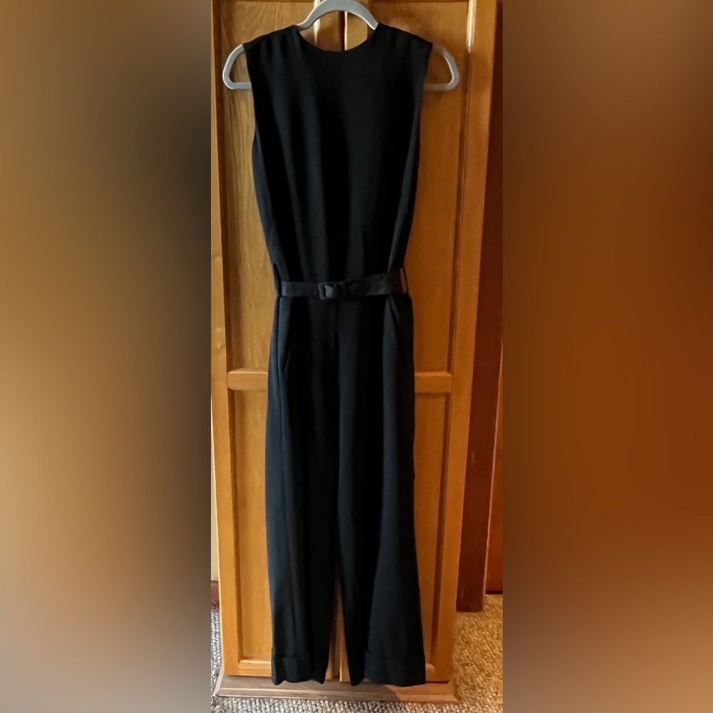 Sportmax Black Sleeveless Maxi Jumpsuit. Couture